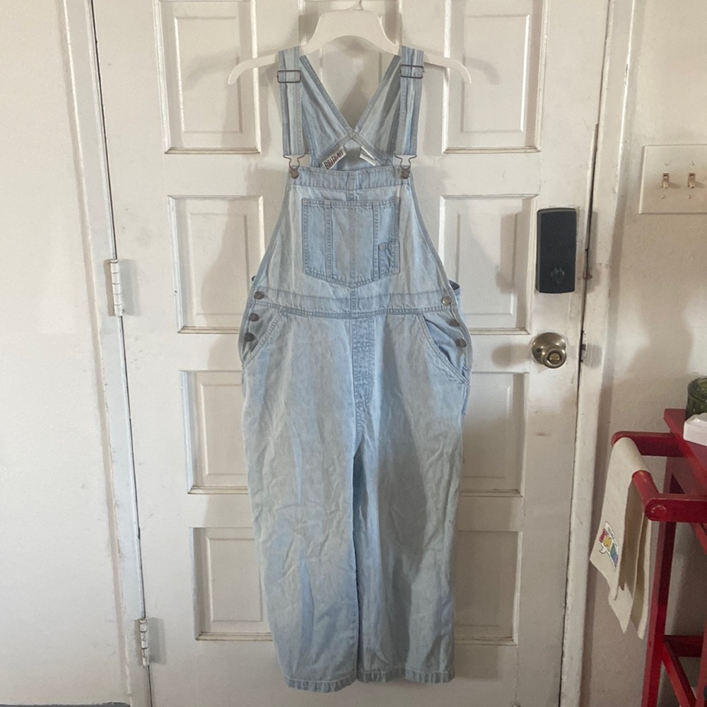 Bill Blass light denim carpenter overalls